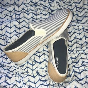 Striped Slip On Shoes